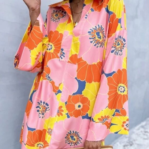 Zara Cover Up Oversize Beach Dress Tunic Size M • NEW WITH TAGS • - Picture 5 of 14